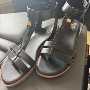 Franco Sarto Black Sandals Minimalist Design